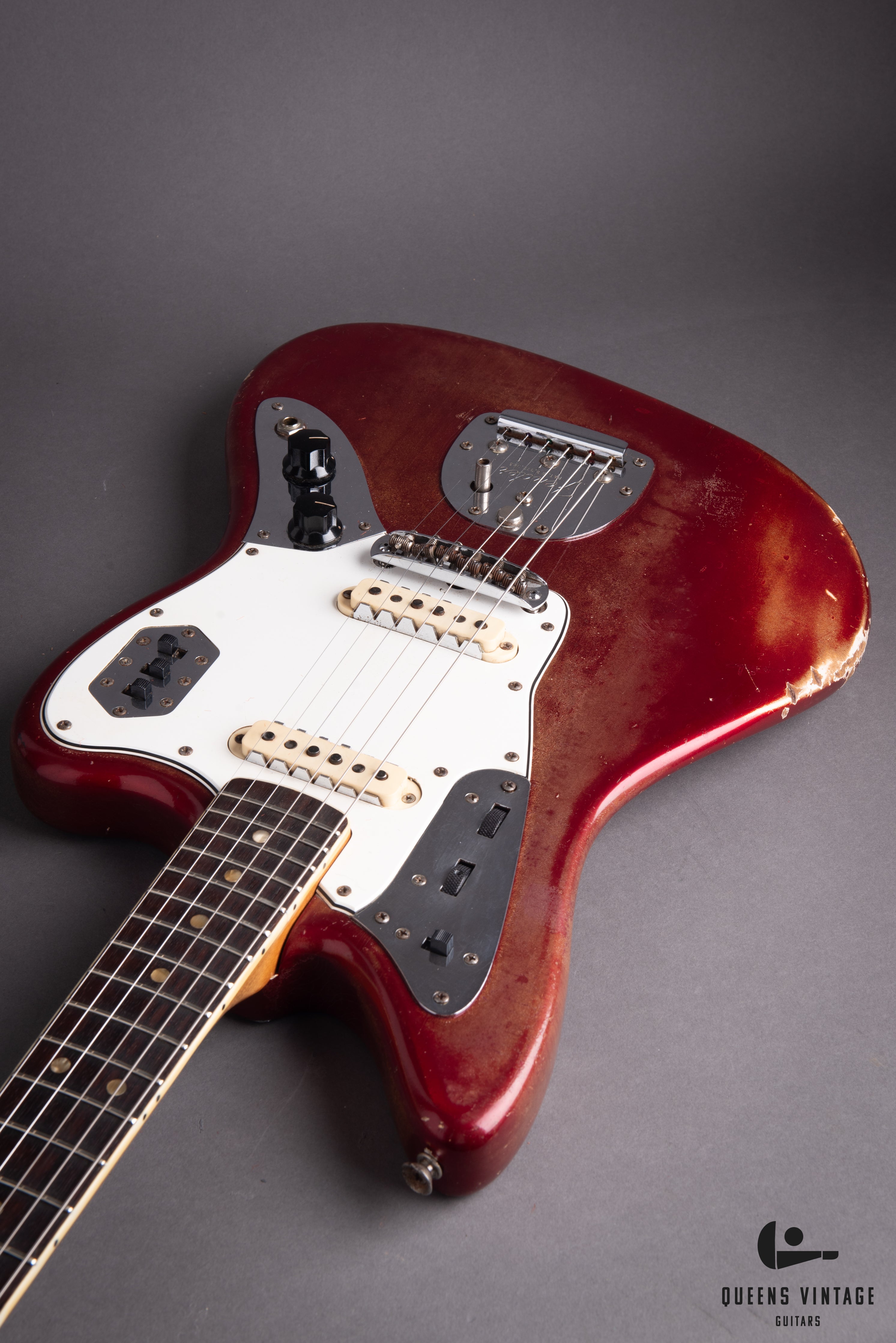 1966 Fender Jaguar Candy Apple Red Electric Guitar