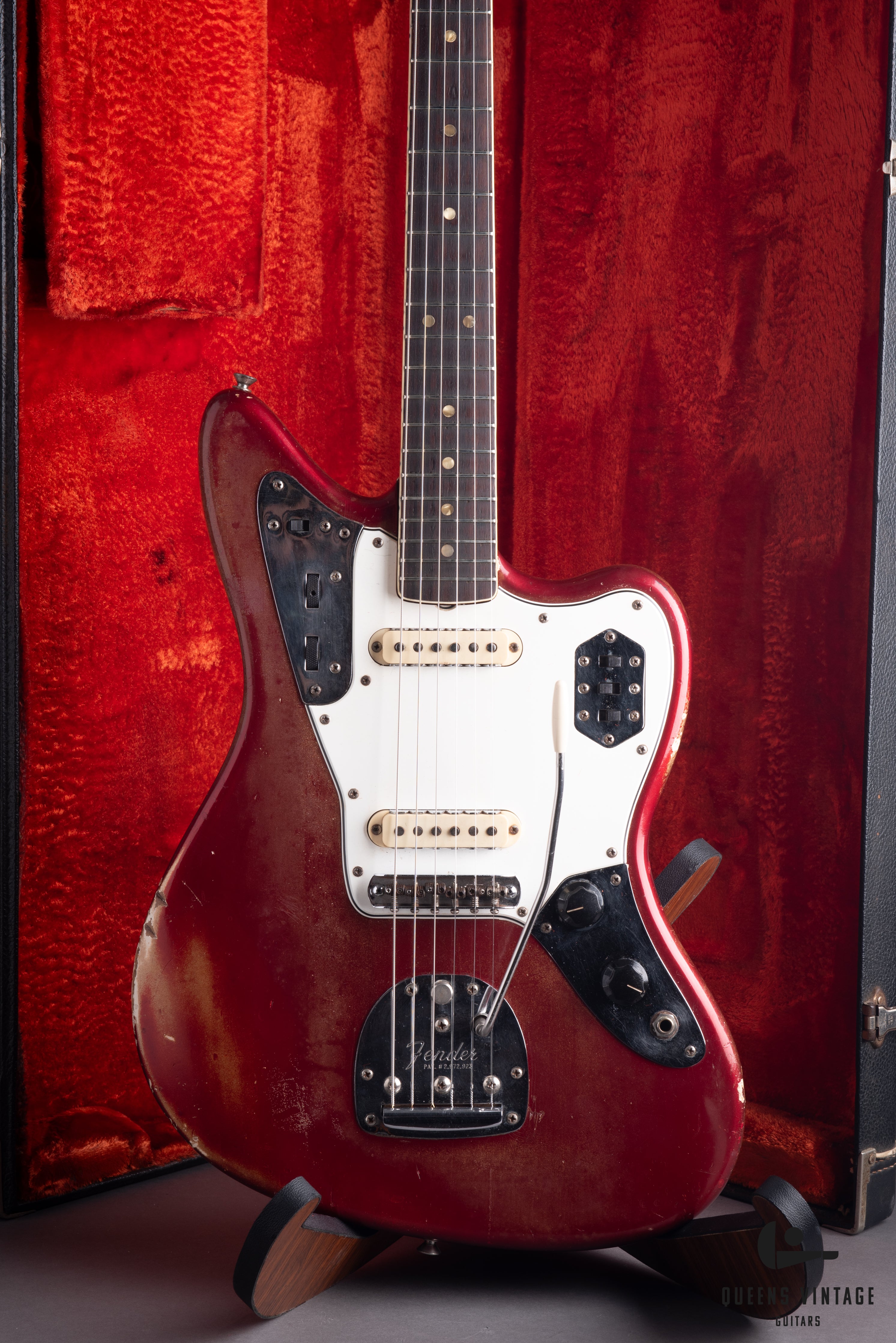 1966 Fender Jaguar Candy Apple Red Electric Guitar