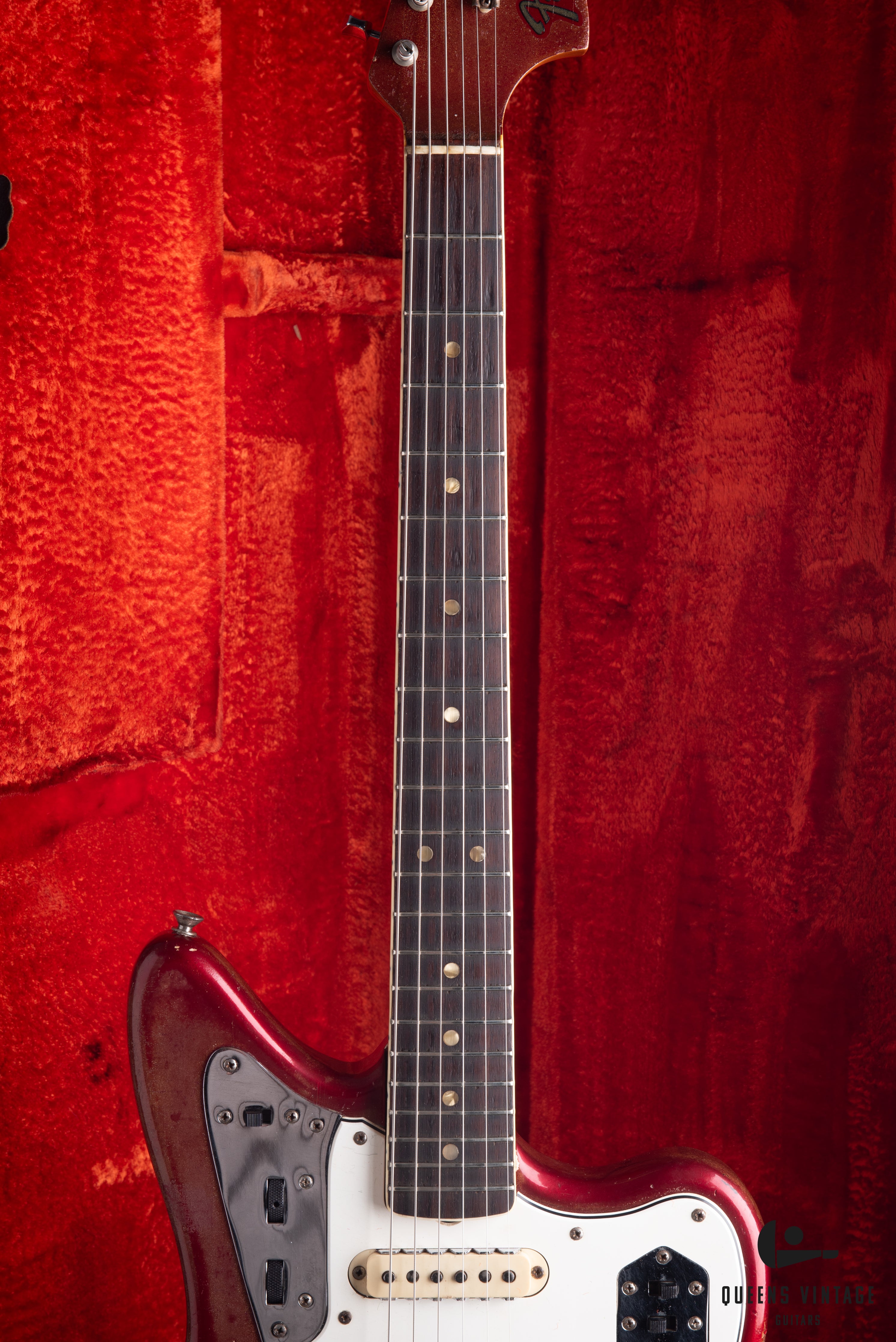 1966 Fender Jaguar Candy Apple Red Electric Guitar