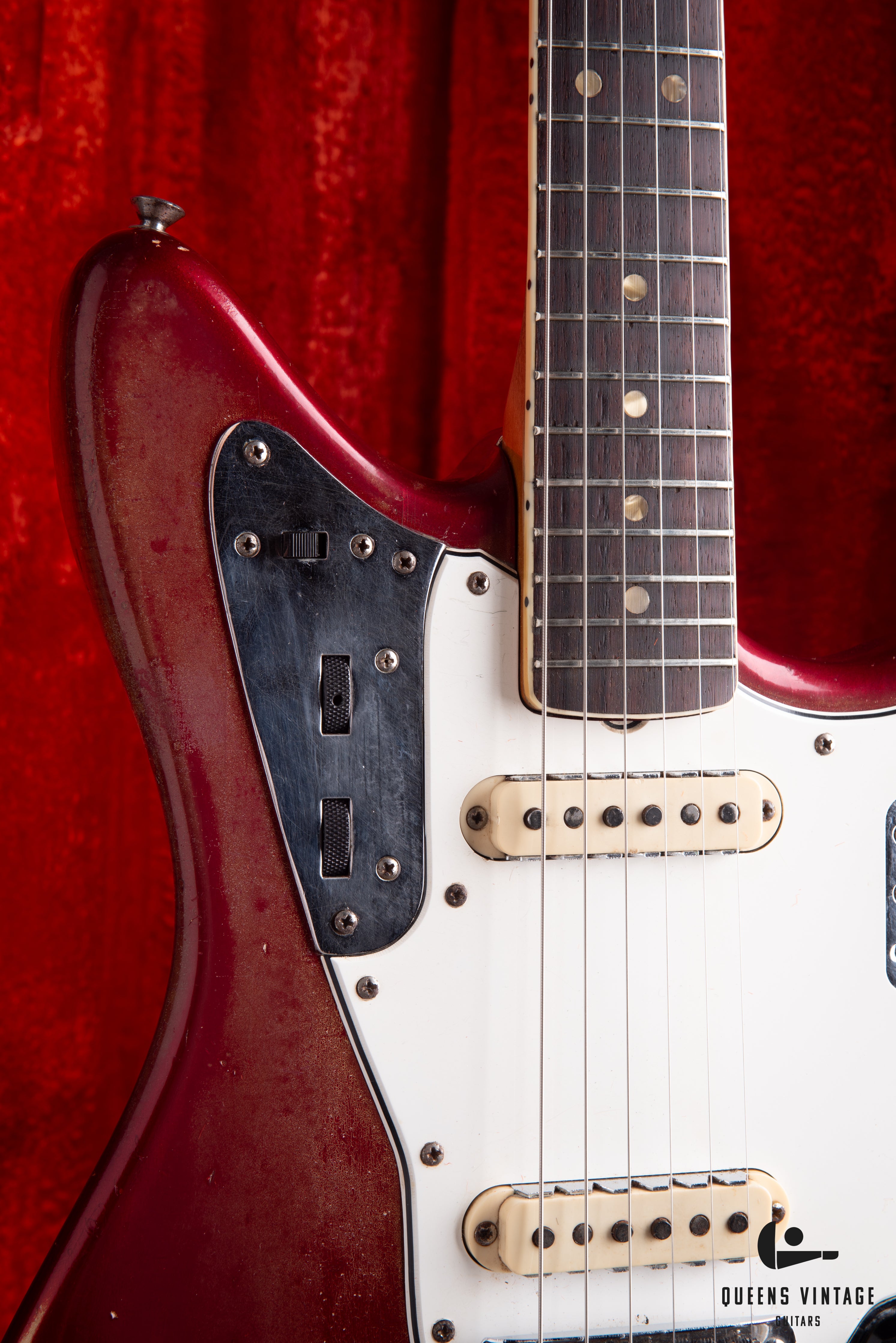 1966 Fender Jaguar Candy Apple Red Electric Guitar