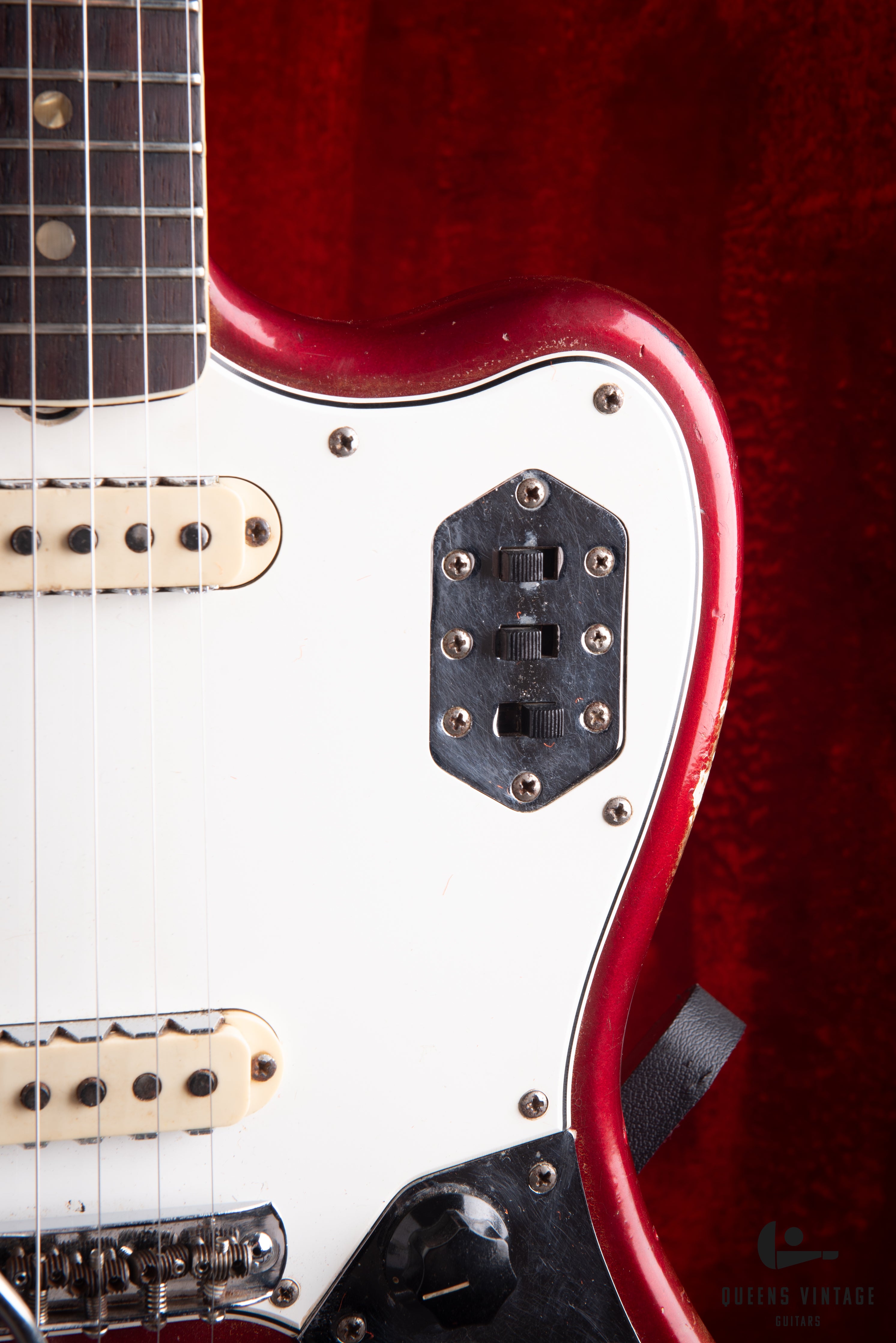 1966 Fender Jaguar Candy Apple Red Electric Guitar