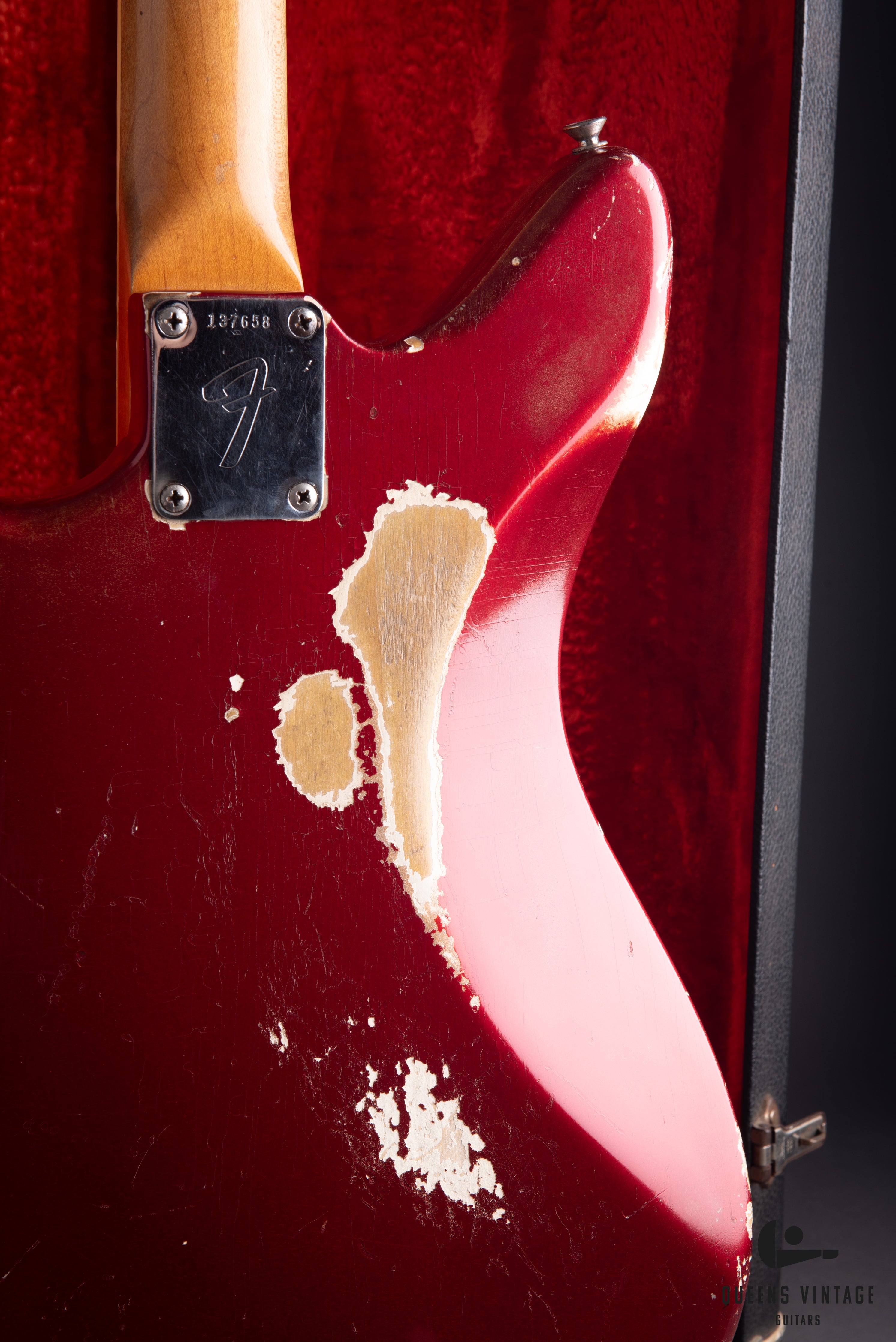 1966 Fender Jaguar Candy Apple Red Electric Guitar