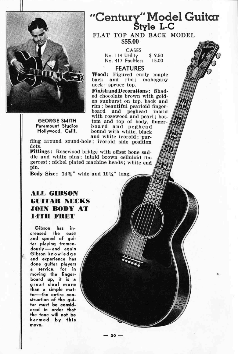 1933 Gibson L-C Acoustic Guitar