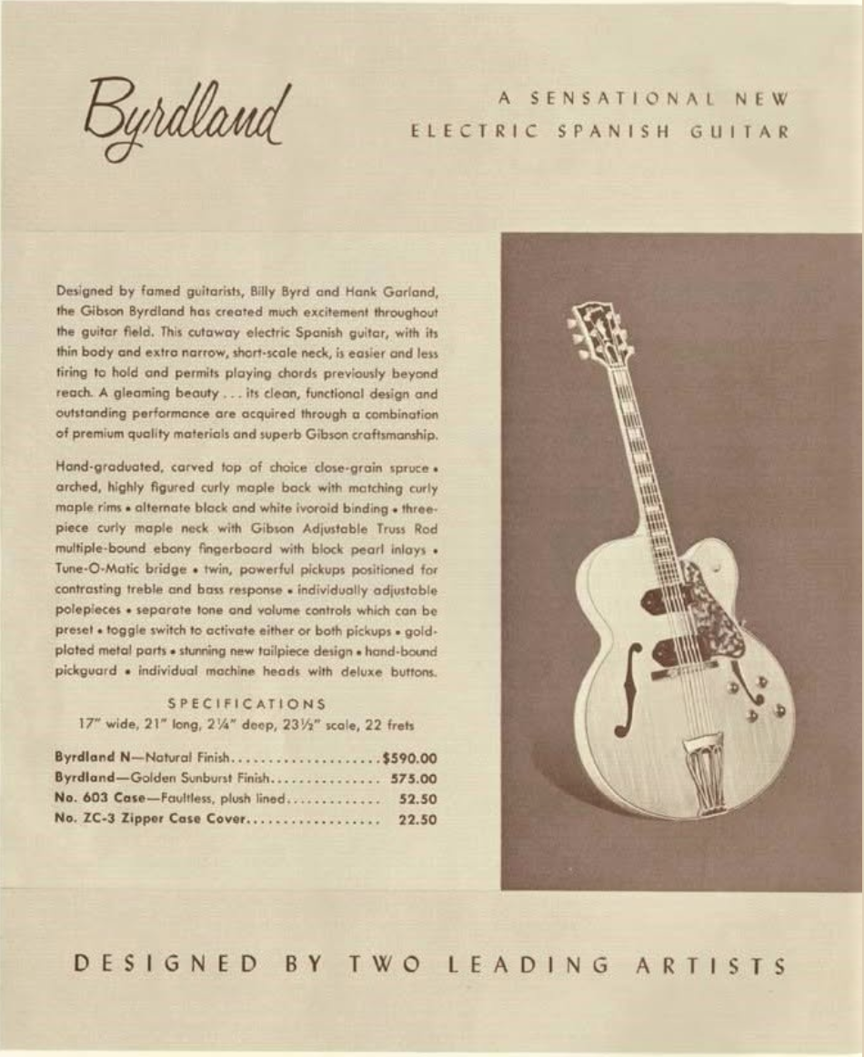 1957 Gibson Byrdland Hollowbody Electric Guitar