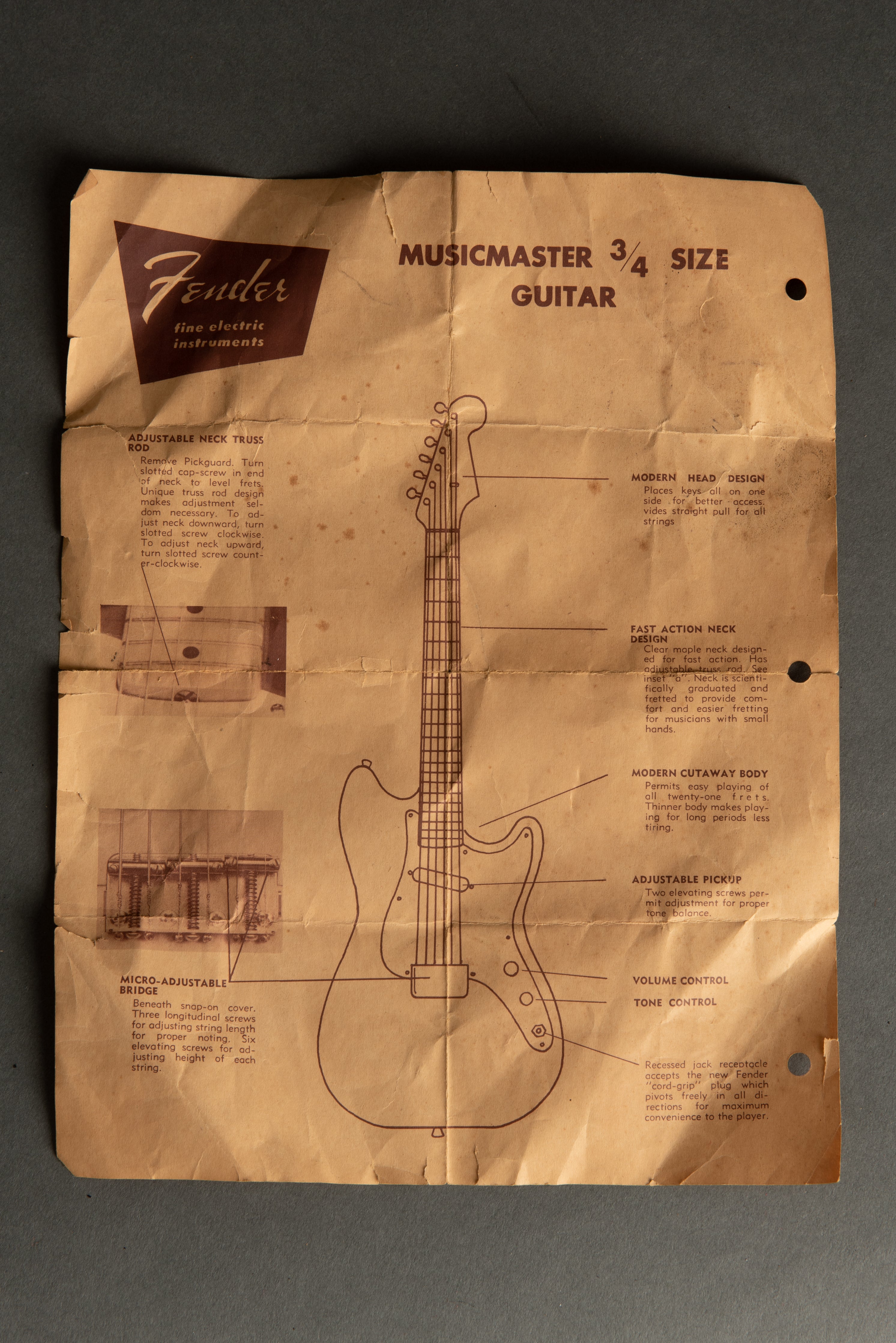 1958 Fender Musicmaster Electric Guitar